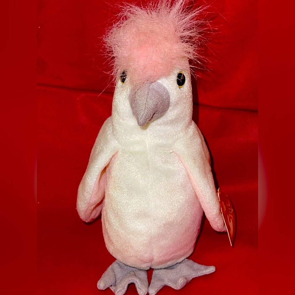 Ty Beanie Babies Ku Ku the Cockatoo with Swing Tag.